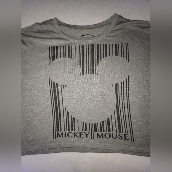 Disney Mickey Mouse Barcode Crop Top - Picture 4 of 4